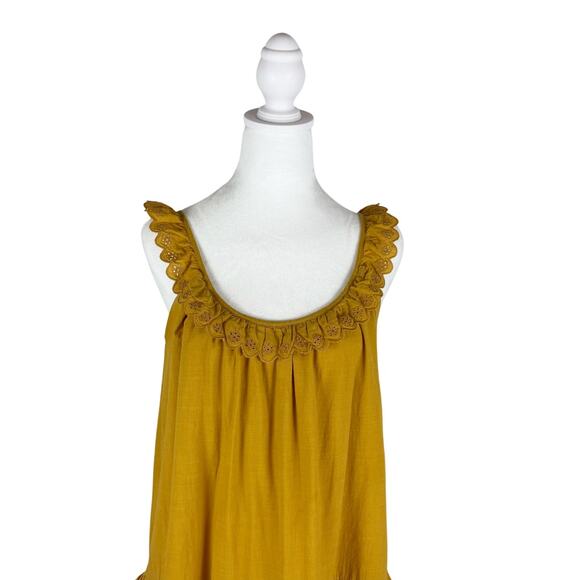 The Great Eyelet Magnolia Cotton Maxi Dress Small Yellow NEW - Picture 3 of 9